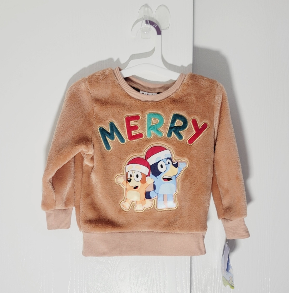 COPY - Bluey Brown Christmas Sweater, Size 2T